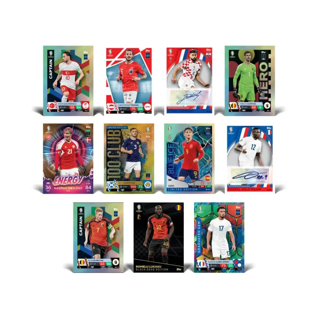 2024 Topps Match Attax UEFA Euro Cards PACK (8 Cards Each) - Image 2