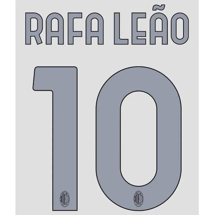 AC Milan 2023/24 Away Rafa-Leao #10 Jersey Name Set