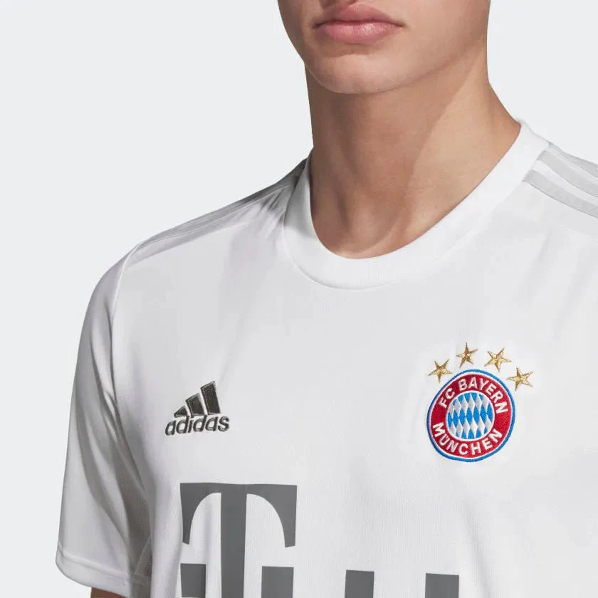 adidas 2019-20 FC Bayern Away Jersey - White-Grey - Image 3