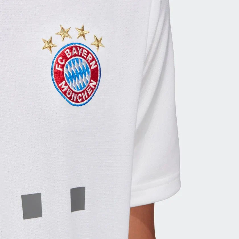 adidas 2019-20 FC Bayern YOUTH Away Jersey - White-Grey - Image 4