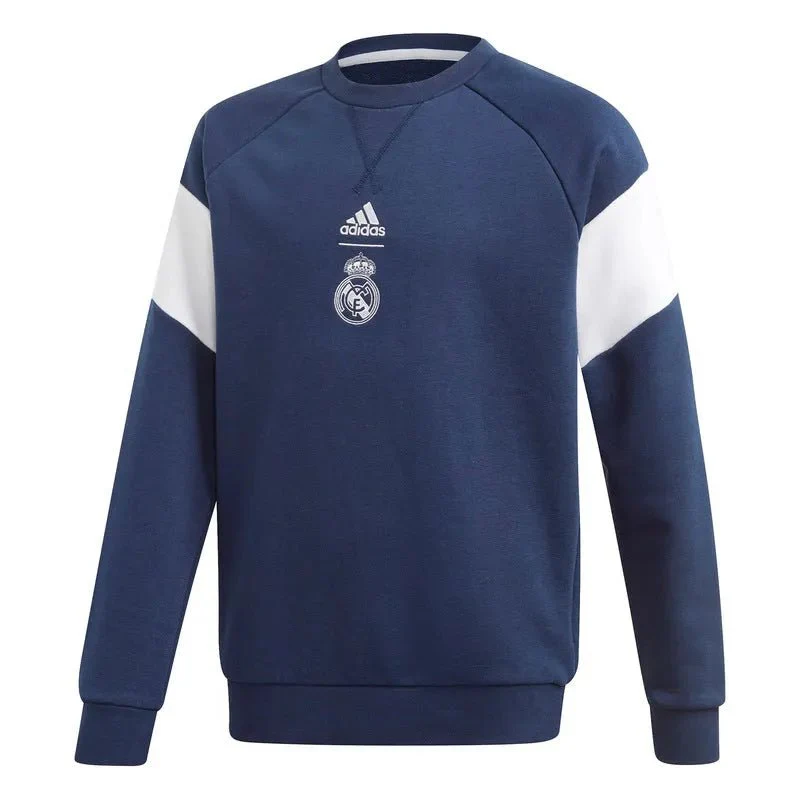 adidas 2019-20 Real Madrid YOUTH Crewneck Sweater - Navy