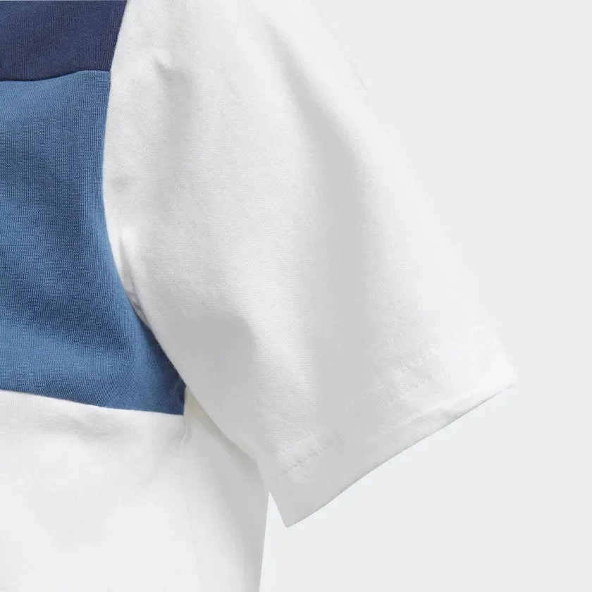 adidas 2019-20 Real Madrid YOUTH Graphic Tee - White-Navy - Image 5