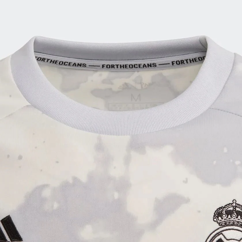 adidas 2019-20 Real Madrid YOUTH Pre-Match Jersey - Grey-White - Image 3