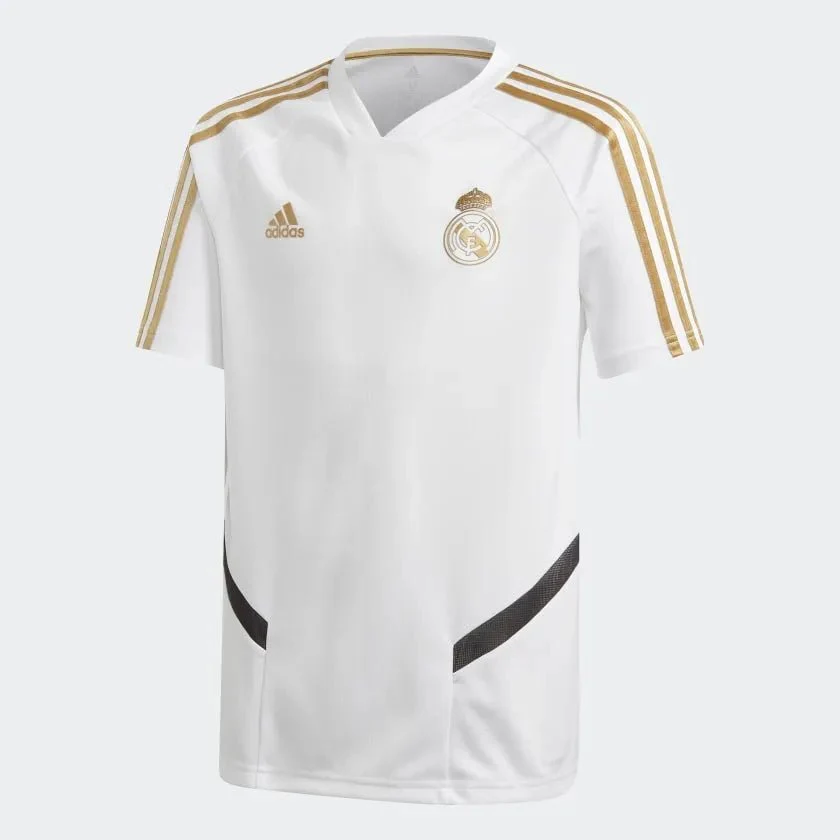 adidas 2019-20 Real Madrid YOUTH Training Jersey - White-Gold
