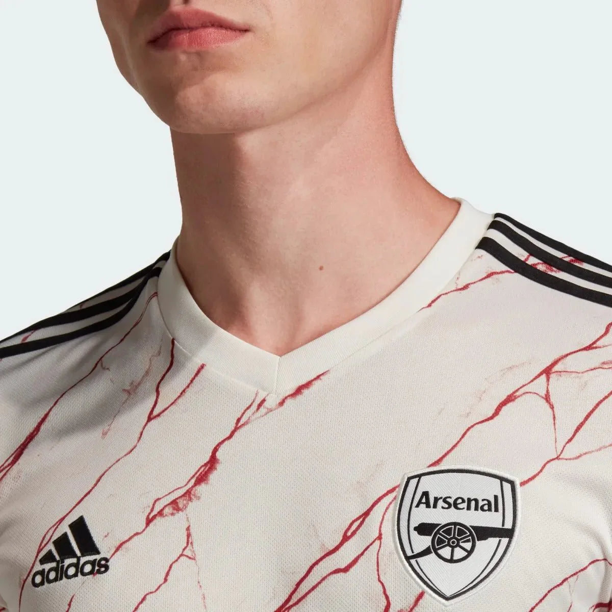 Adidas 2020-21 Arsenal Away Jersey - White-Black-Red - Image 3