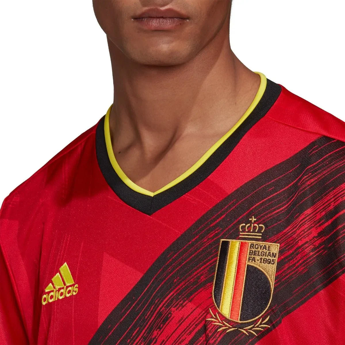 adidas 2020-21 Belgium Home Jersey - Red-Black - Image 3