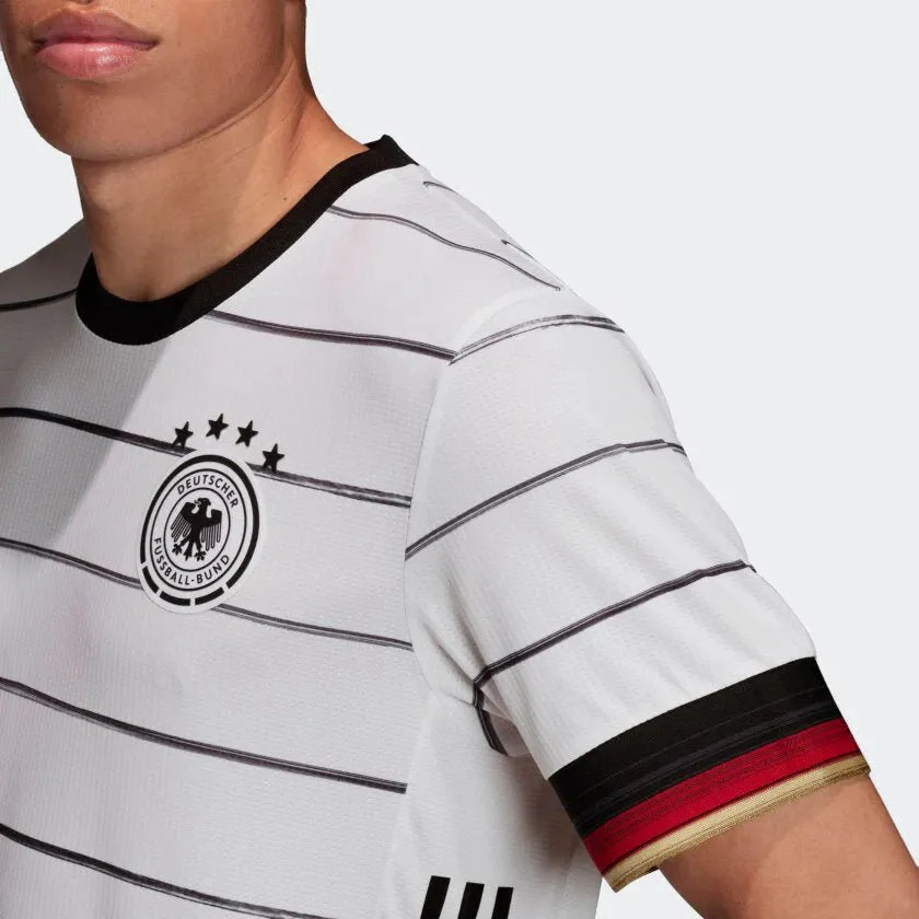 adidas 2020-21 Germany Home Authentic Jersey - White-Black - Image 3