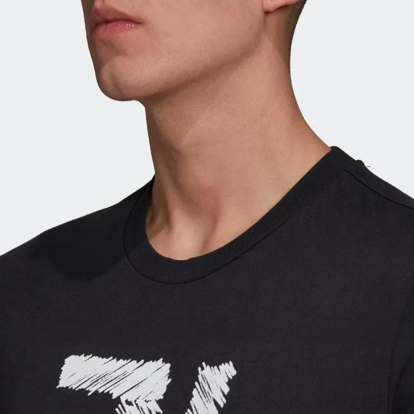 Adidas 2020-21 Juventus DNA Graphic Tee - Black-White - Image 3