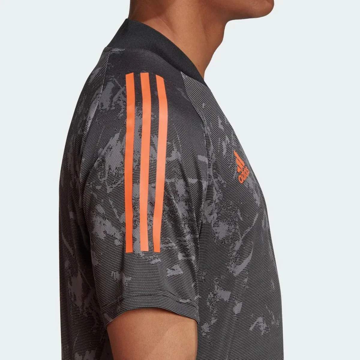 Adidas 2020-21 Juventus European Training Jersey - Black-Orange - Image 4