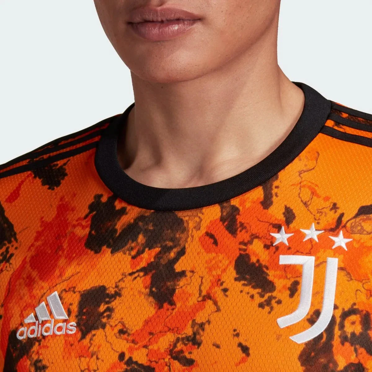 Adidas 2020-21 Juventus Third Jersey - Orange-Black - Image 3
