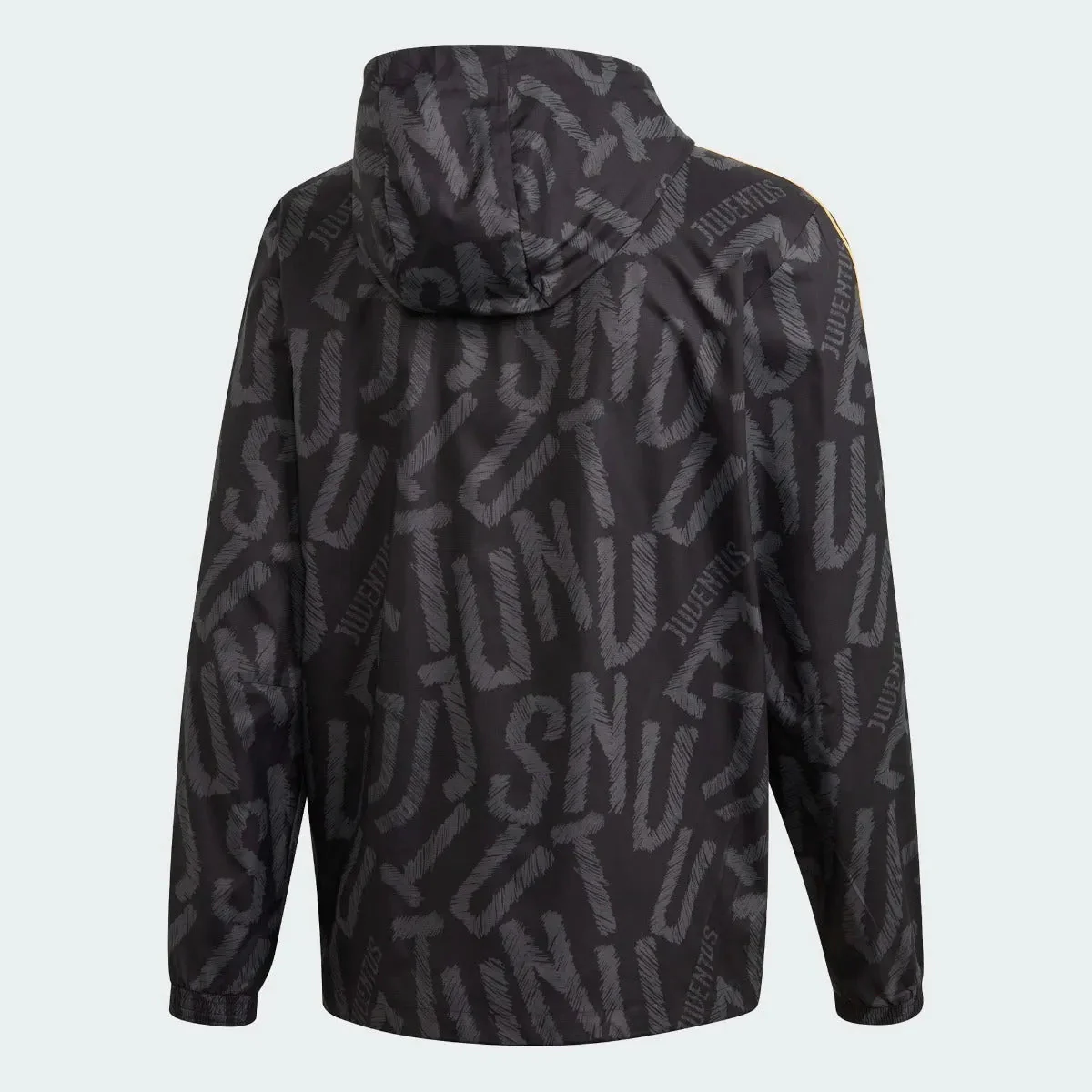 Adidas 2020-21 Juventus Windbreaker Jacket - Black-Gold - Image 2