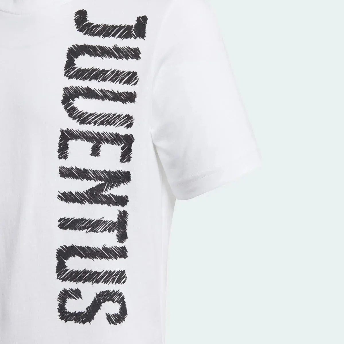 Adidas 2020-21 Juventus Youth Graphic Tee - White-Black - Image 3
