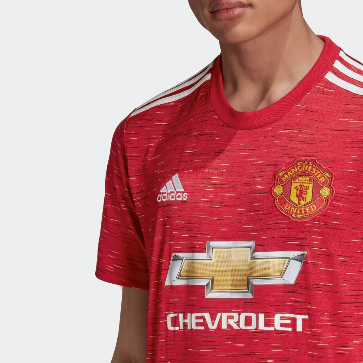 Adidas 2020-21 Manchester United Home Jersey - Red - Image 3