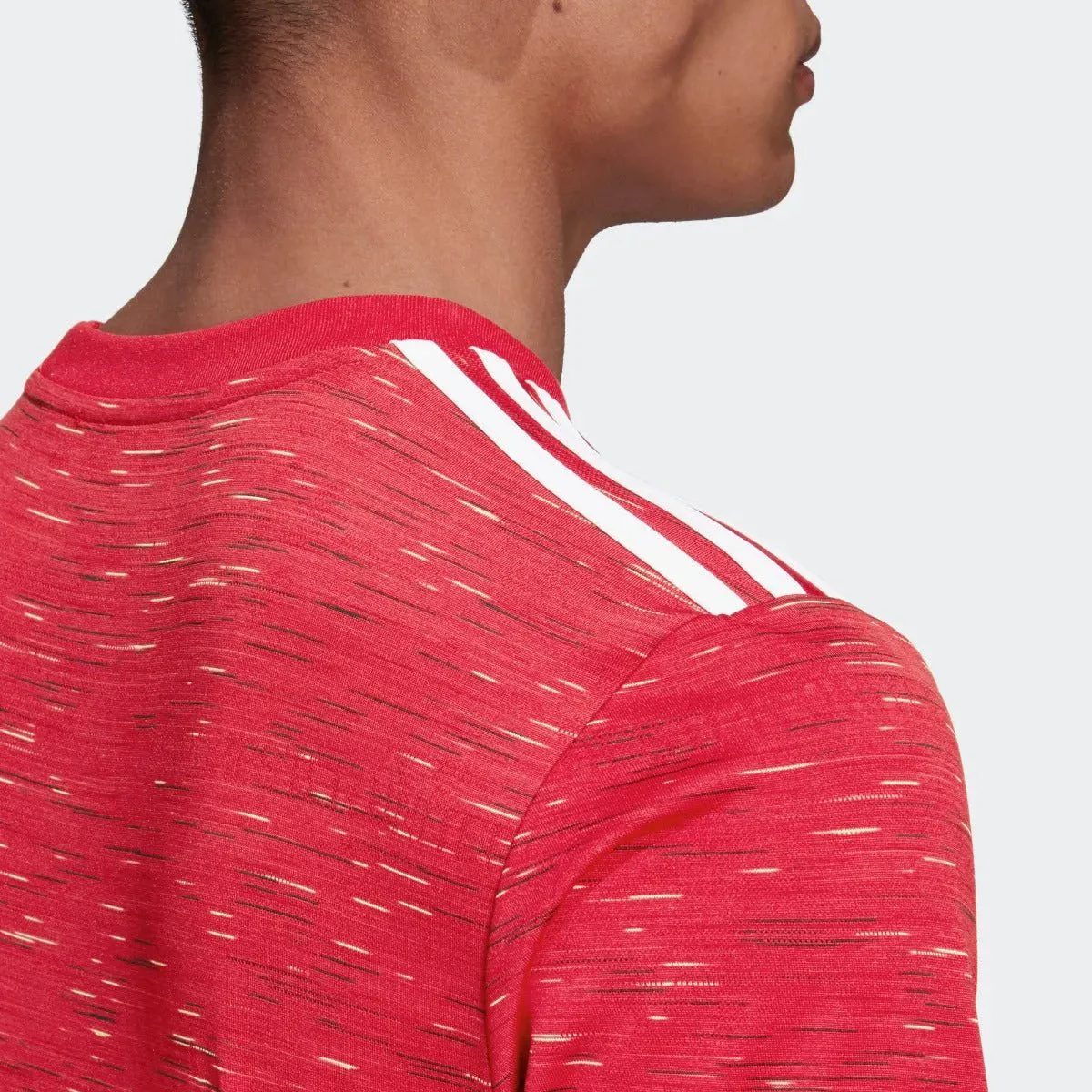 Adidas 2020-21 Manchester United Home Long Sleeve Jersey - Red-White - Image 4