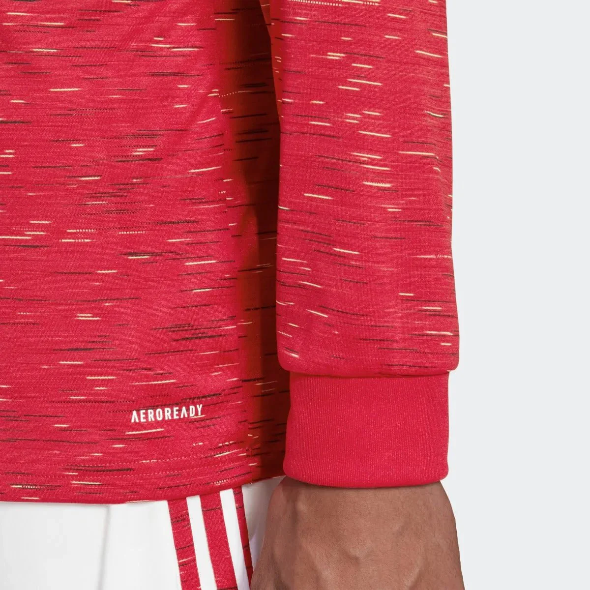 Adidas 2020-21 Manchester United Home Long Sleeve Jersey - Red-White - Image 5