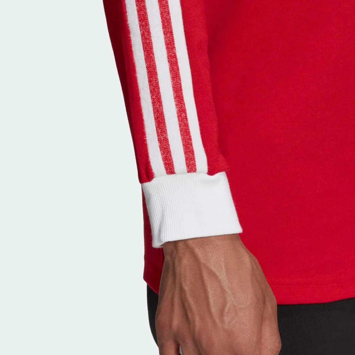 Adidas 2020-21 Manchester United Icons Long-Sleeve Tee - Red-White - Image 5