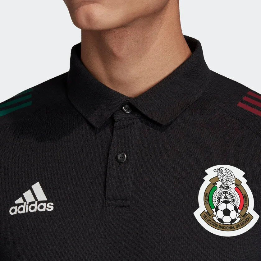 adidas 2020-21 Mexico FMF Polo - Black - Image 2