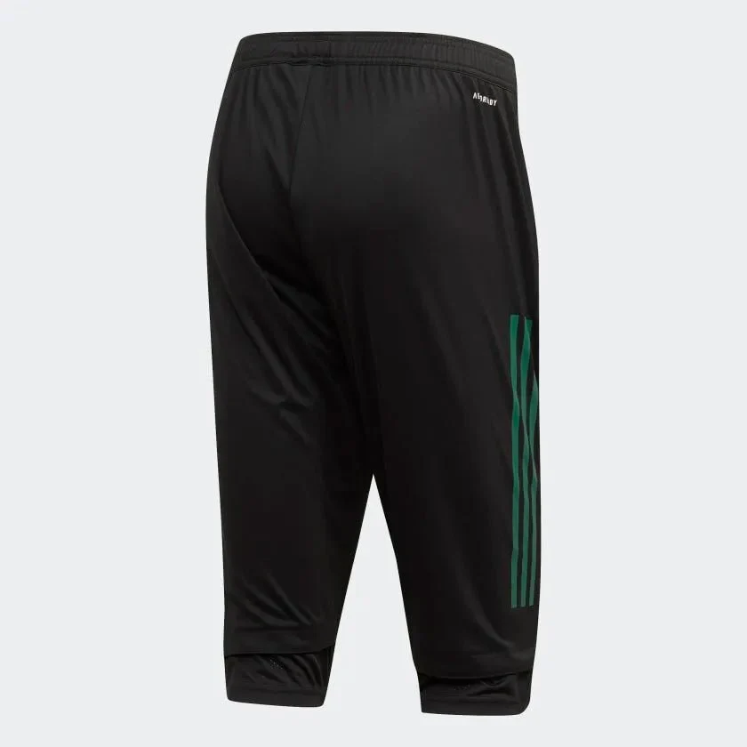 adidas 2020-21 Mexico Three-Quarter Pants - Black-Maroon - Image 2