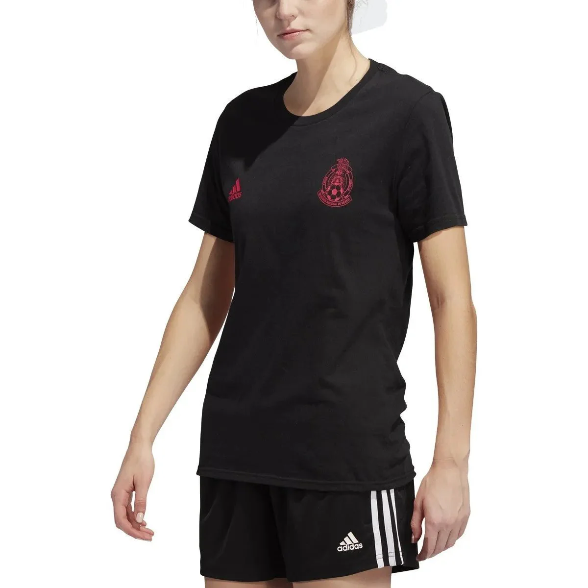 Adidas 2020-21 Mexico Women Amplifier Tee - Black-Pink - Image 3