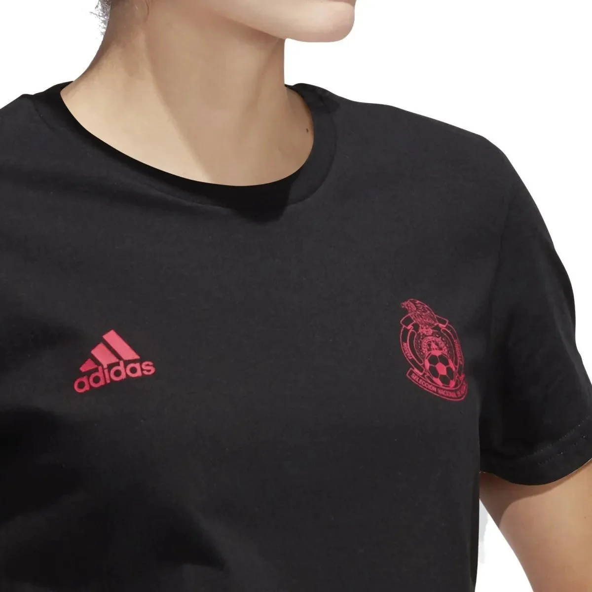 Adidas 2020-21 Mexico Women Amplifier Tee - Black-Pink - Image 5