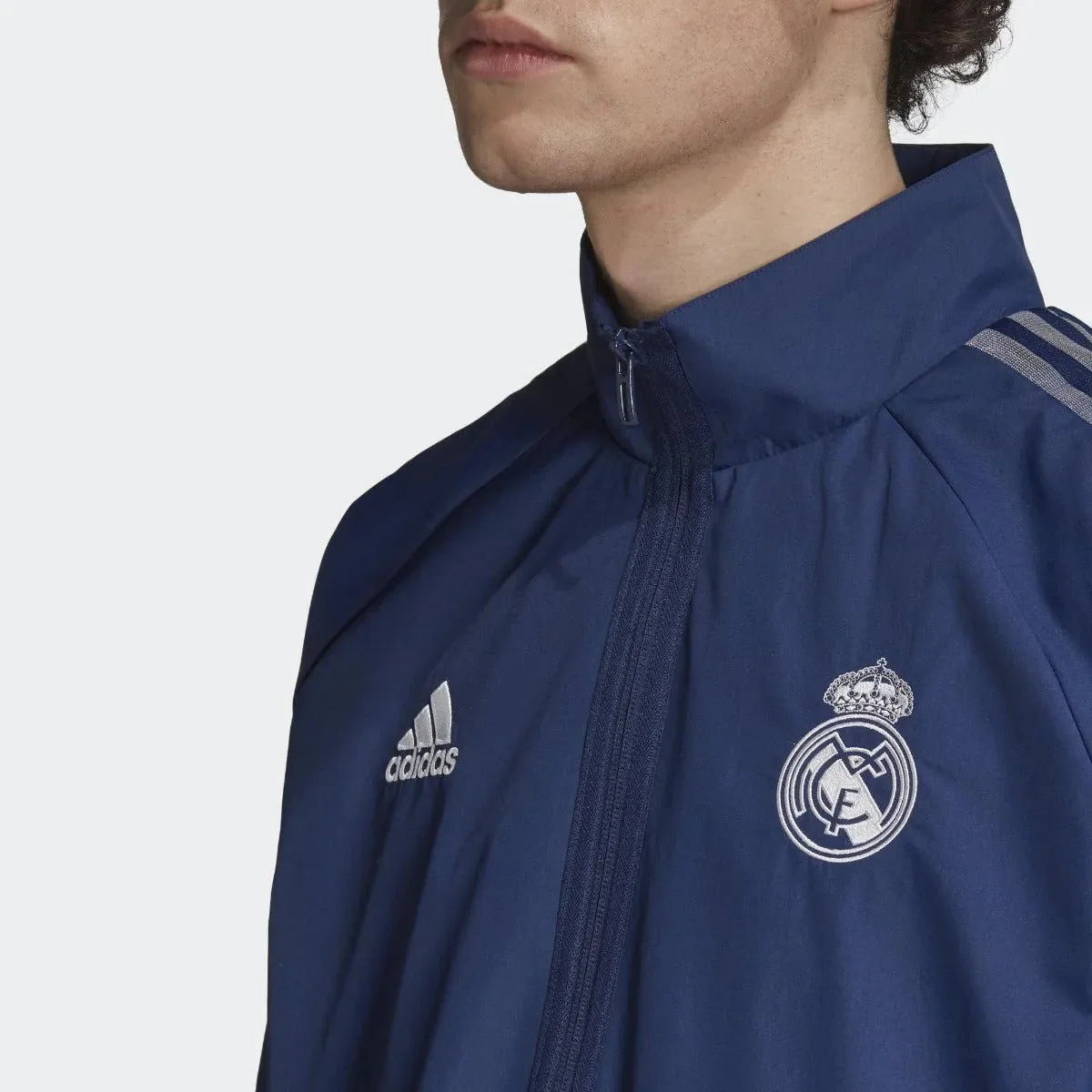 Adidas 2020-21 Real Madrid Anthem Jacket - Navy - Image 3