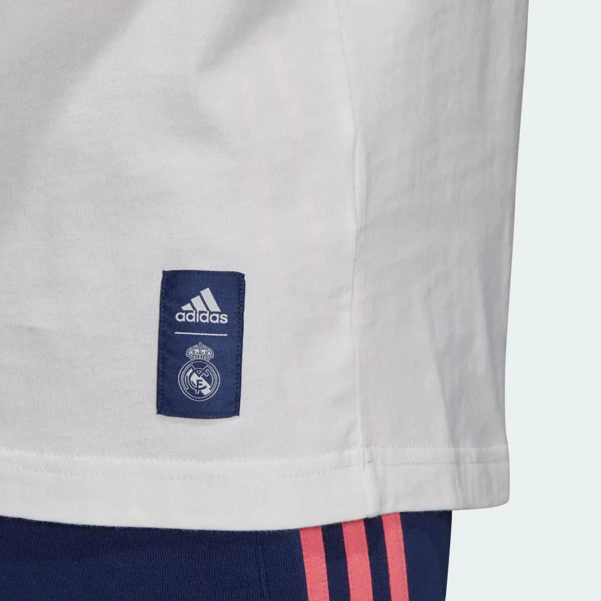 Adidas 2020-21 Real Madrid DNA Graphic Tee - White-Navy - Image 5