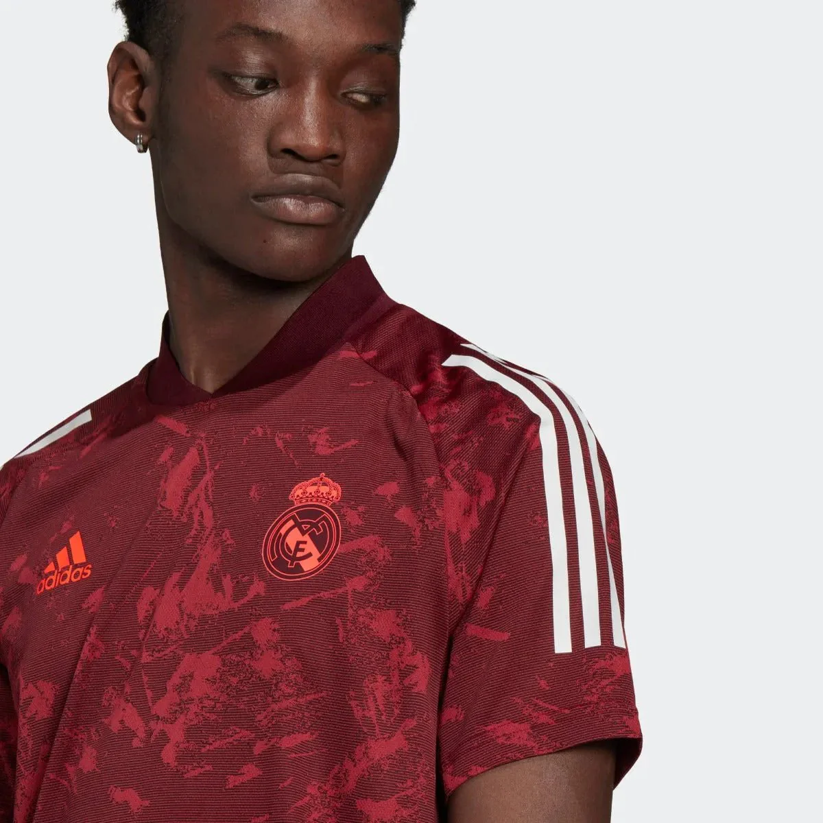 Adidas 2020-21 Real Madrid European Training Jersey - Burgundy - Image 3