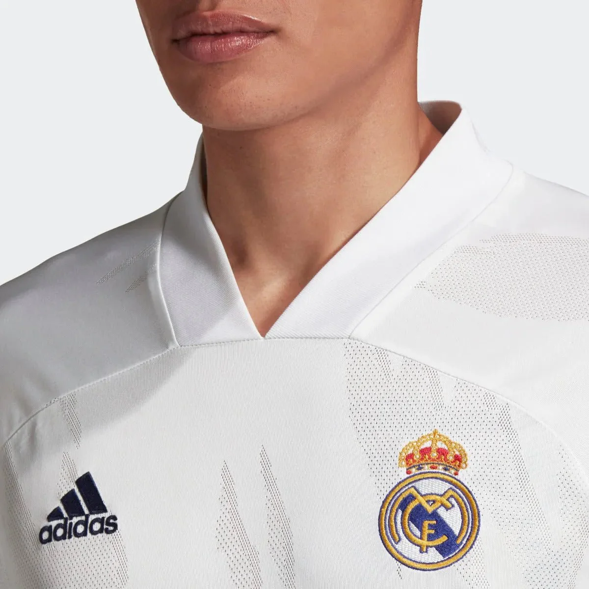 Adidas 2020-21 Real Madrid Home Jersey - White-Pink - Image 3