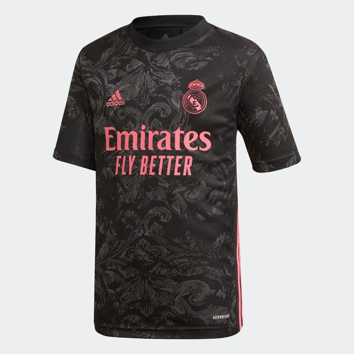 Adidas 2020-21 Real Madrid Youth Third Jersey - Black-Pink