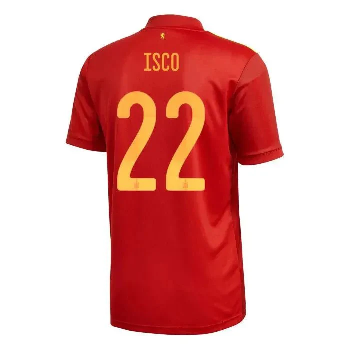 adidas 2020-21 Spain Home Jersey - Red-Yellow - Image 5
