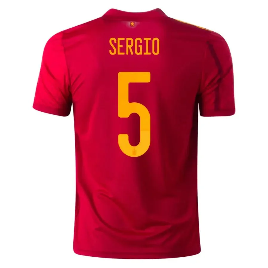 adidas 2020-21 Spain Home Jersey - Red-Yellow - Image 6