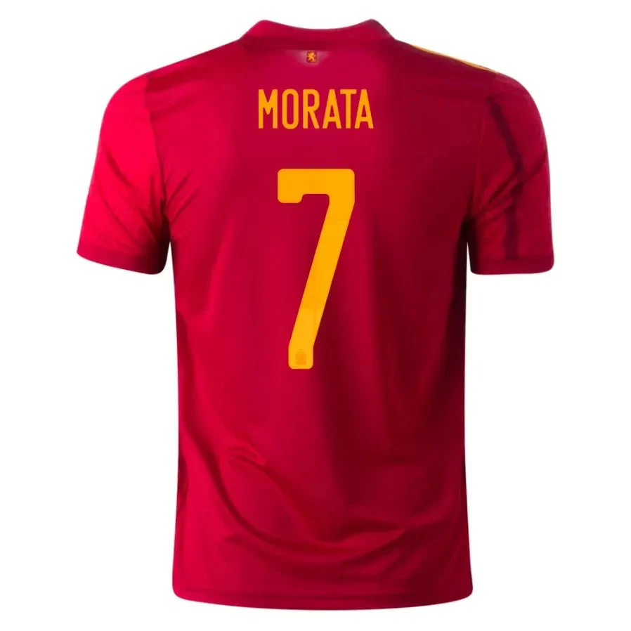adidas 2020-21 Spain Home Jersey - Red-Yellow - Image 7