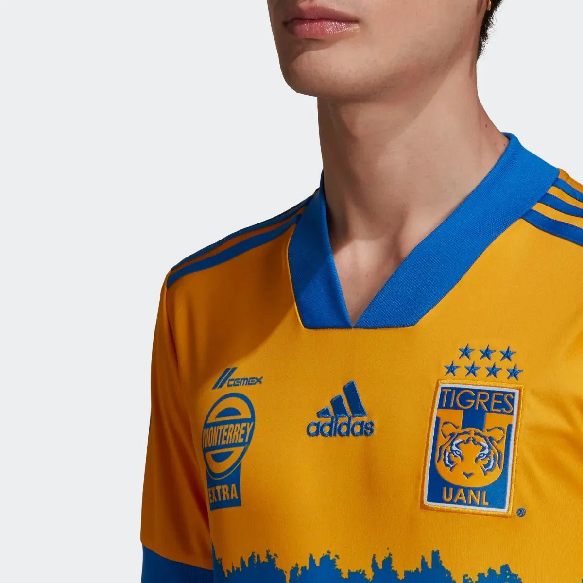 Adidas 2020-21 Tigres Home Jersey - Collegiate Gold-Blue - Image 2