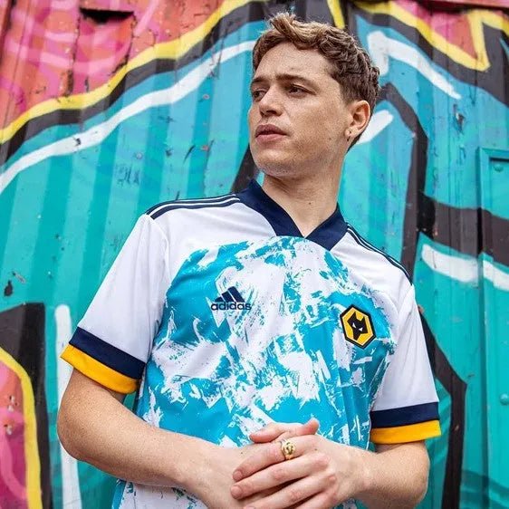 Adidas 2020-21 Wolverhampton Away Jersey - White-Bright Cyan