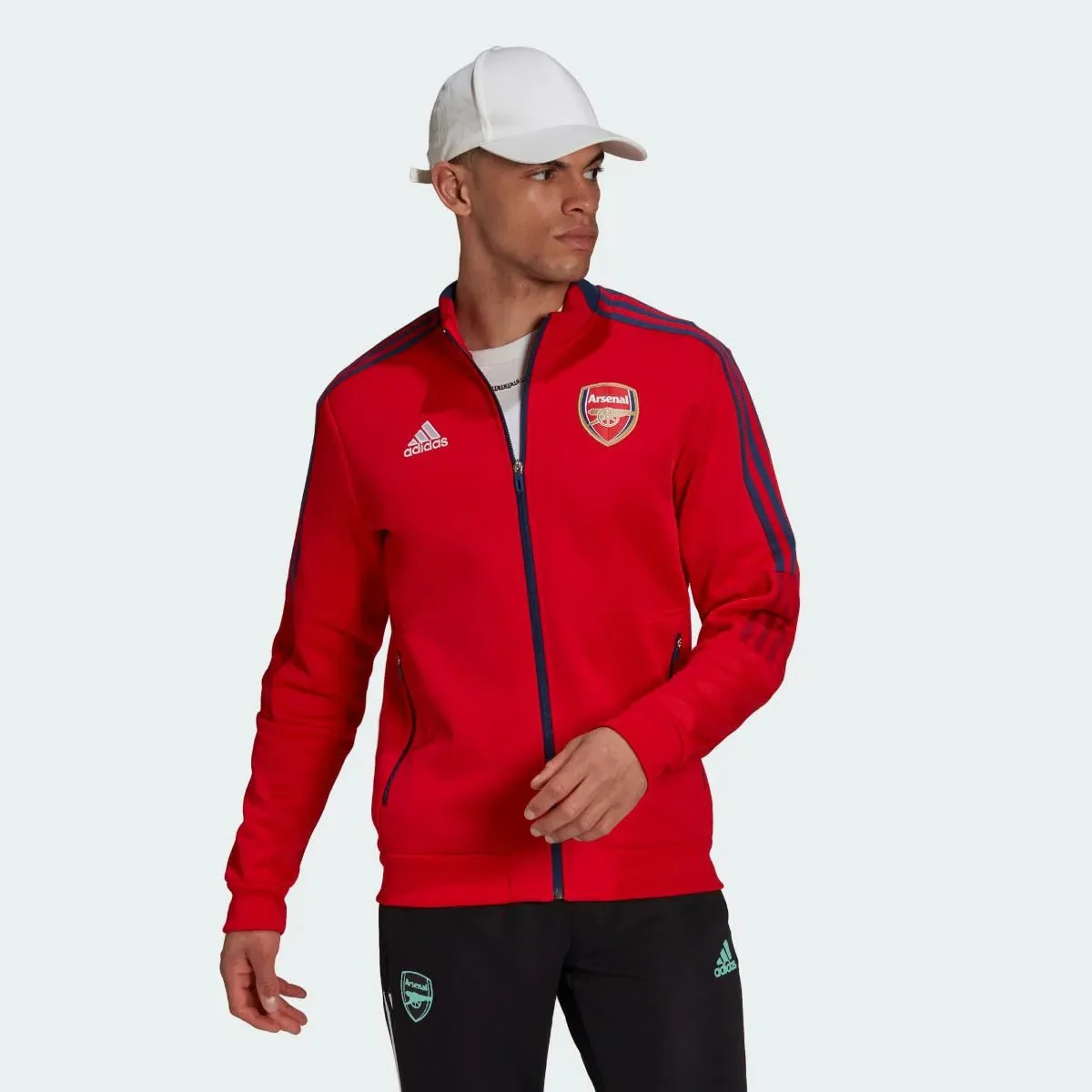 Adidas 2021-22 Arsenal Anthem Jacket - Red-Navy - Image 2