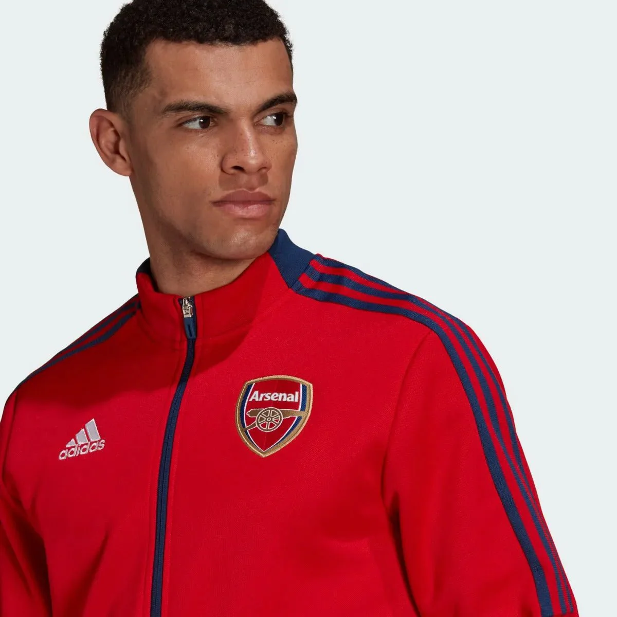 Adidas 2021-22 Arsenal Anthem Jacket - Red-Navy - Image 4