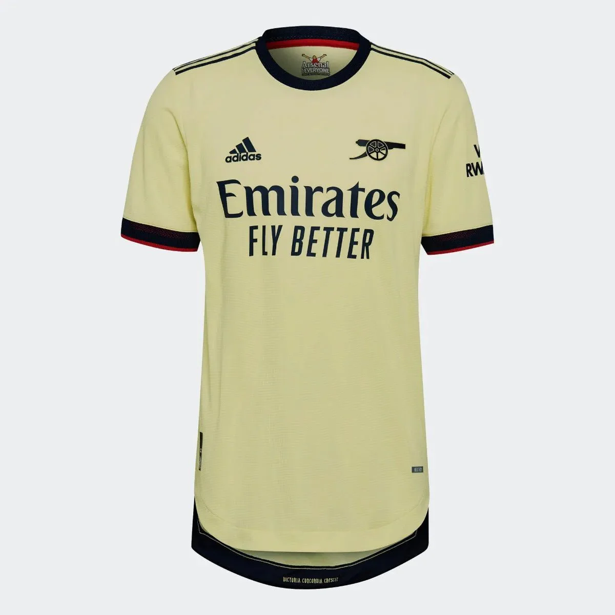 Adidas 2021-22 Arsenal Authentic Away Jersey - Pearl Citrine