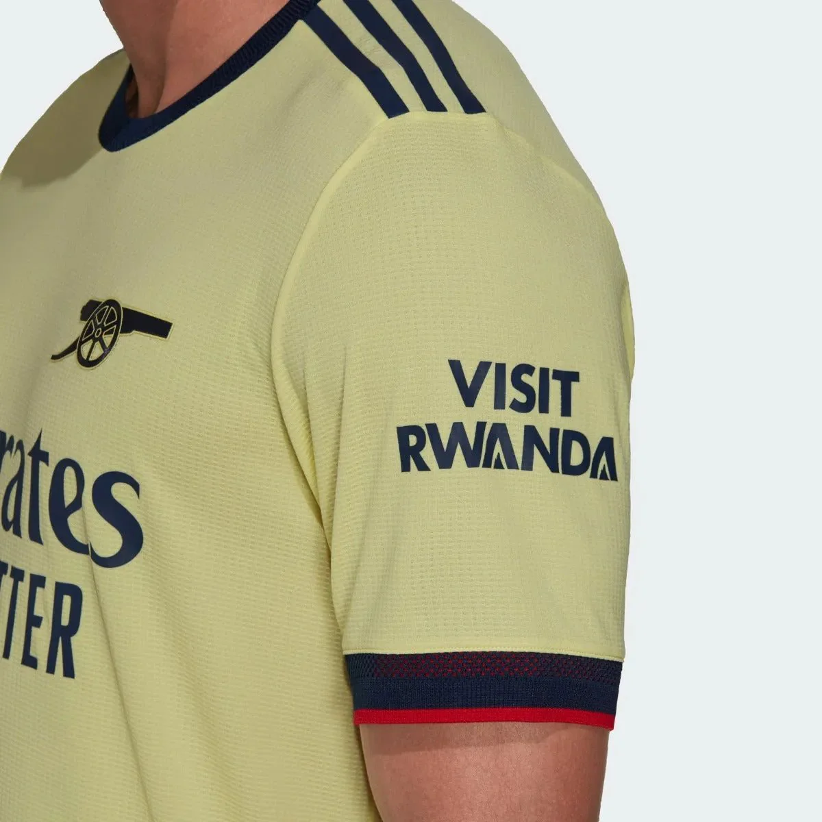 Adidas 2021-22 Arsenal Authentic Away Jersey - Pearl Citrine - Image 2