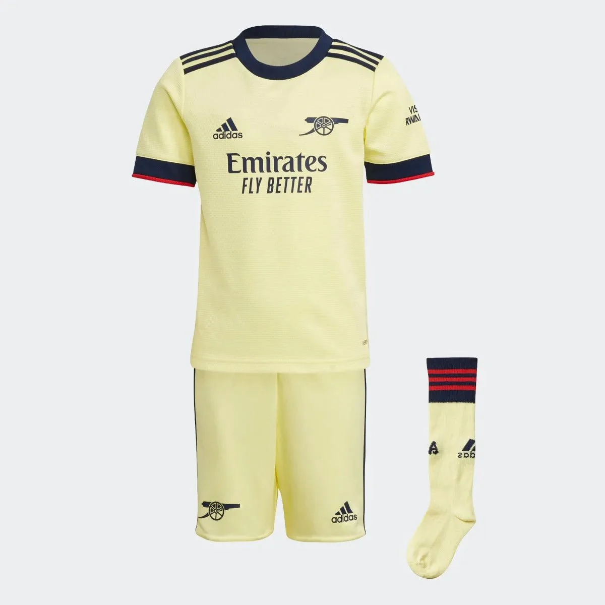 Adidas 2021-22 Arsenal Away Mini Kit - Pearl Citrine