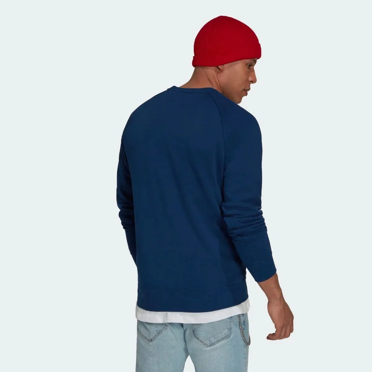 Adidas 2021-22 Arsenal Graphic Crew Sweatshirt - Mystery Blue - Image 3