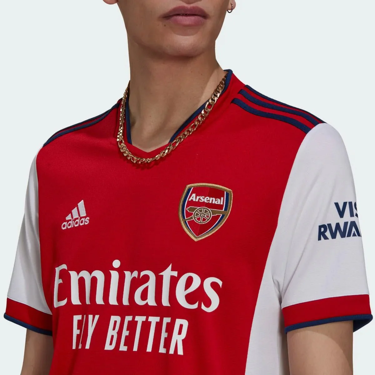 Adidas 2021-22 Arsenal Home Jersey - Red-Navy - Image 4