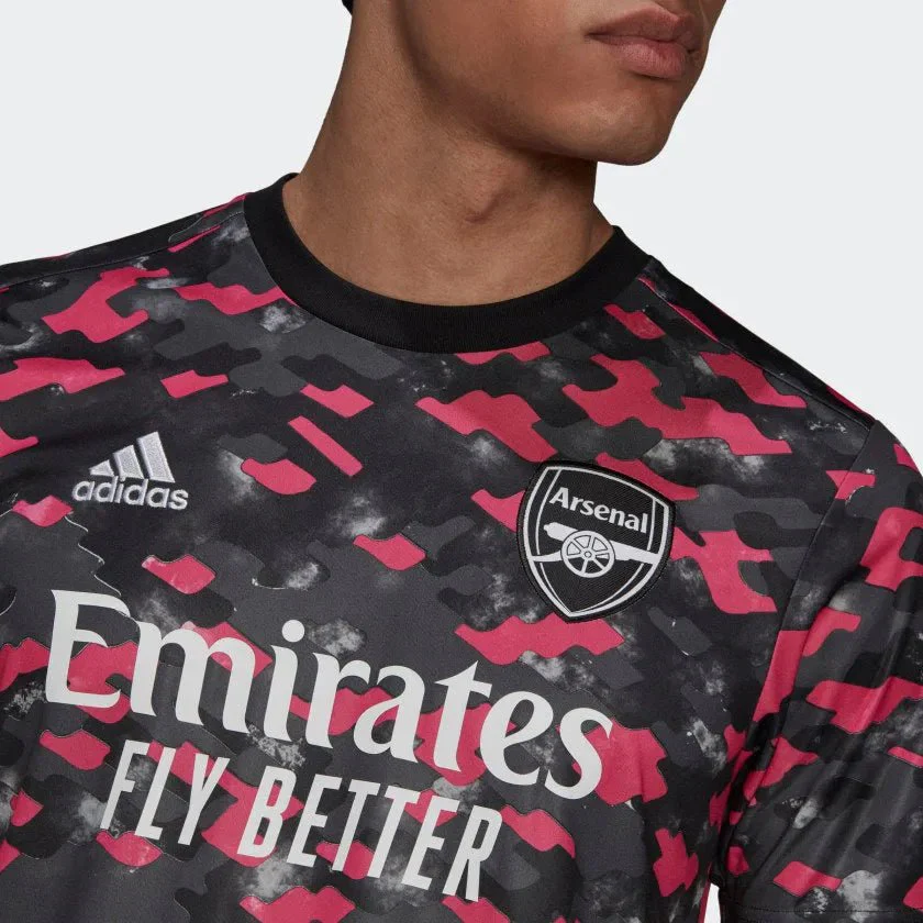 Adidas 2021-22 Arsenal Pre-Match Jersey - Black-Pink - Image 4