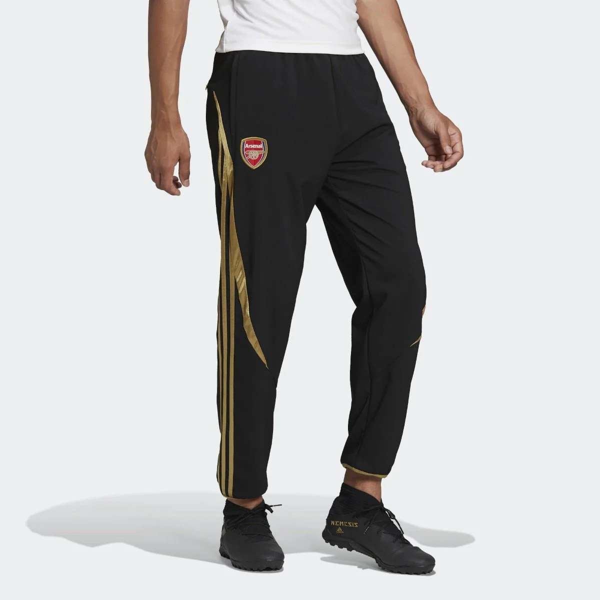 adidas 2021-22 Arsenal Teamgeist Woven Pants - Black - Image 2
