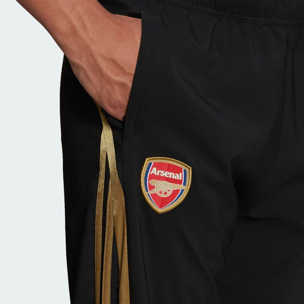 adidas 2021-22 Arsenal Teamgeist Woven Pants - Black - Image 4