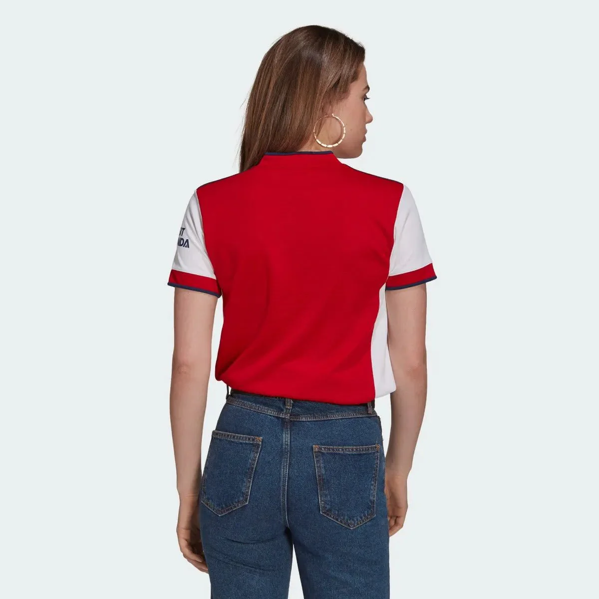 Adidas 2021-22 Arsenal Women Home Jersey - Red-Navy - Image 4