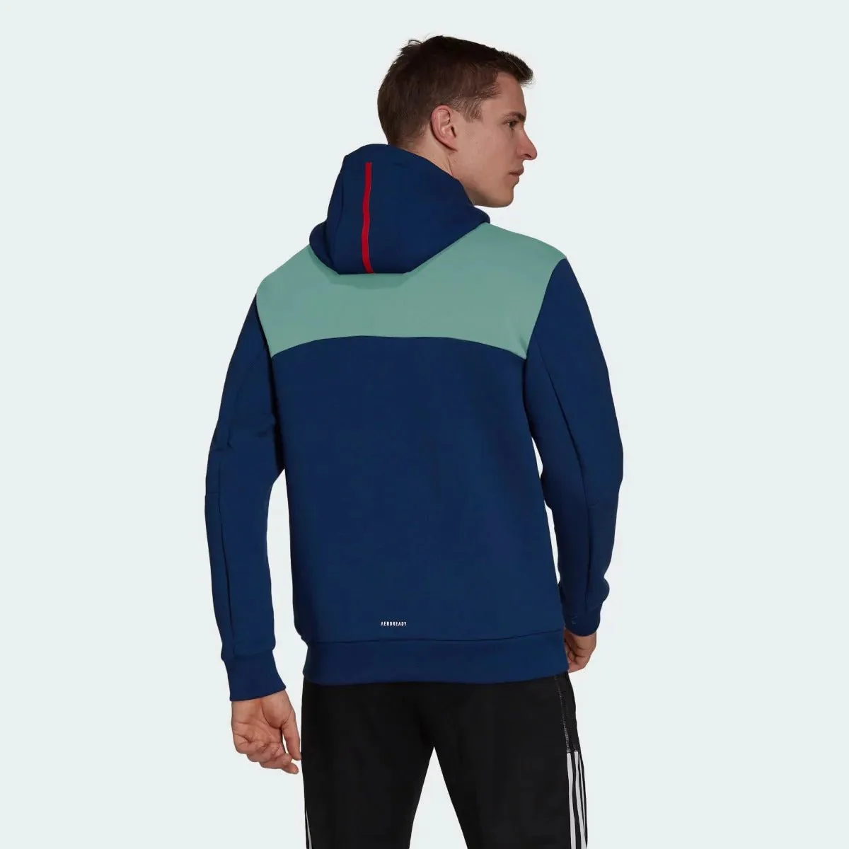 Adidas 2021-22 Arsenal Z.N.E Anthem Jacket - Mystery Blue-Scarlet - Image 3