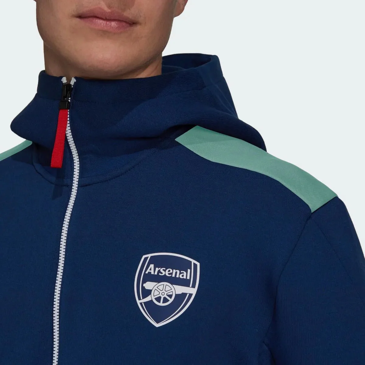 Adidas 2021-22 Arsenal Z.N.E Anthem Jacket - Mystery Blue-Scarlet - Image 4