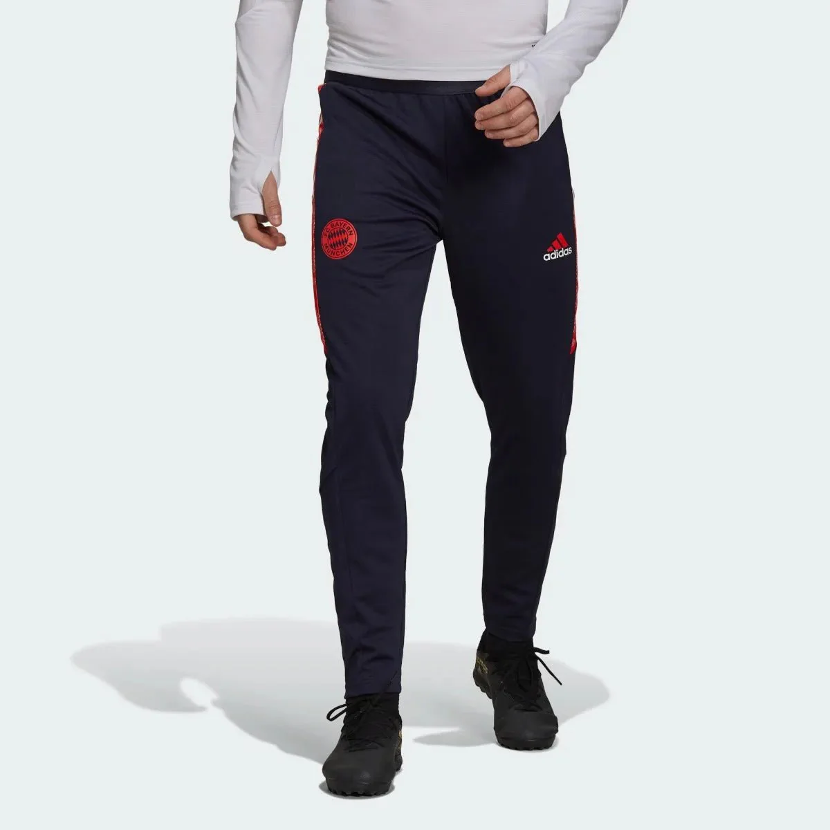 Adidas 2021-22 Bayern Munich Euro Training Pants - Navy-Red-White - Image 2