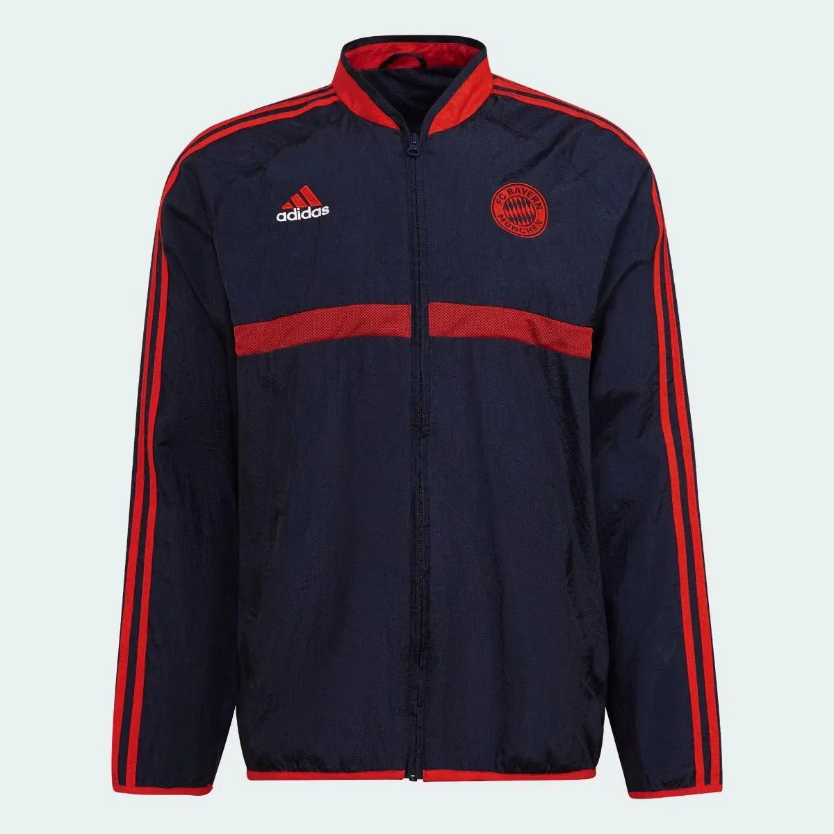 Adidas 2021-22 Bayern Munich Icon Woven Jacket - Navy-Red
