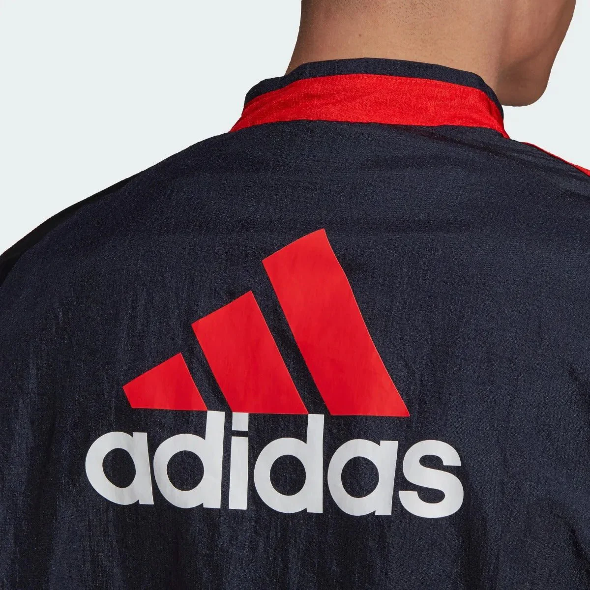 Adidas 2021-22 Bayern Munich Icon Woven Jacket - Navy-Red - Image 5